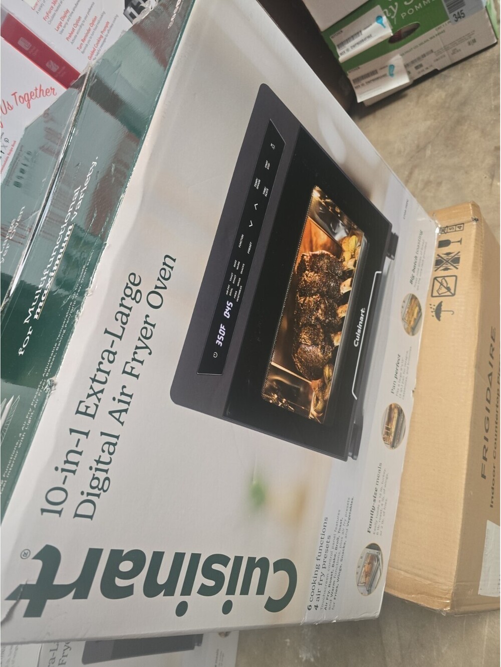 Cuisinart 10-in-1 Extra-Large Digital Air Fryer Oven 26L Black NEW Open Box